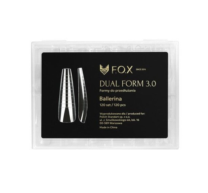 F.O.X Decking Nail Form 3.0 formy pro modeláž nehtů, ballerina (120 ks)