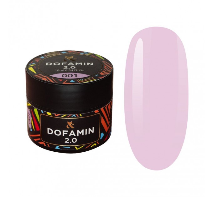 Podkladové barevné UV gely F.O.X Base Dofamin 2.0 001, 10 ml