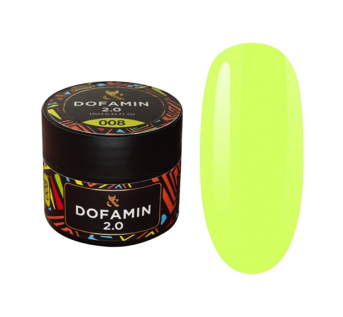 Podkladové barevné UV gely F.O.X Base Dofamin 2.0 008, 10 ml