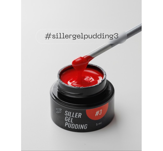 Siller Gel Pudding No3 Твердый гель-лак (красный), 5мл