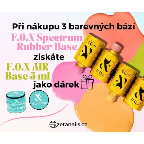 При покупке 3 цветов F.O.X Spectrum Rubber Base вы получаете в подарок F.O.X AIR Base 5 мл🎁🔥 