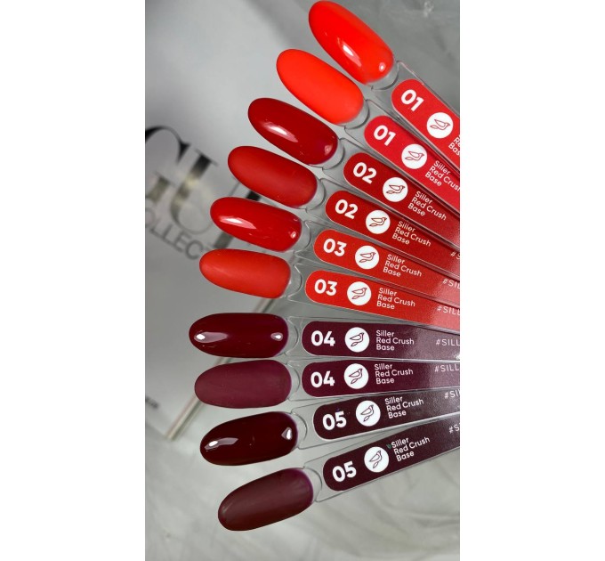 Podkladové barevné UV gely Siller RED CRUSH, 04, 8 ml