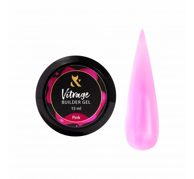 F.O.X Vitrage Builder gel Pink, 15 ml