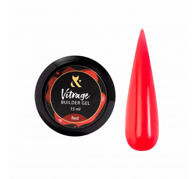 F.O.X Vitrage Builder gel Red, 15 ml