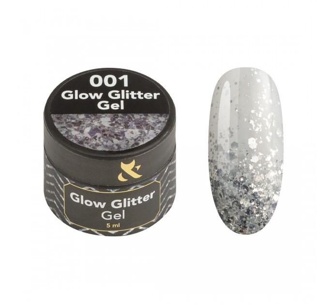 Gel lak Glow Glitter Gel 001, 5 ml