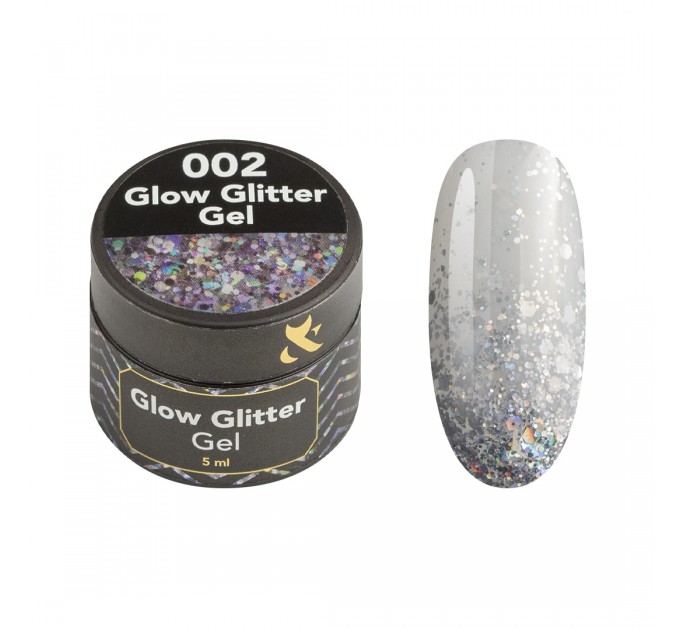 Gel lak Glow Glitter Gel 002, 5 ml