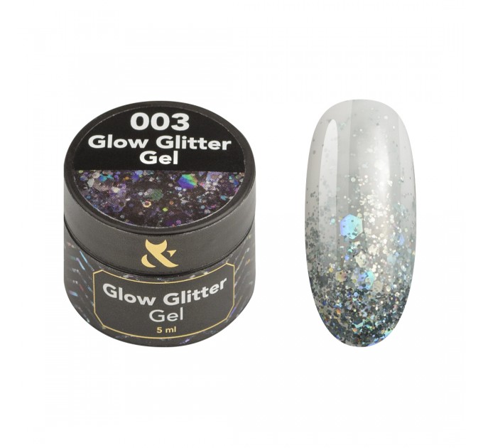 Гель-лак Glow Glitter Gel 003, 5 ml