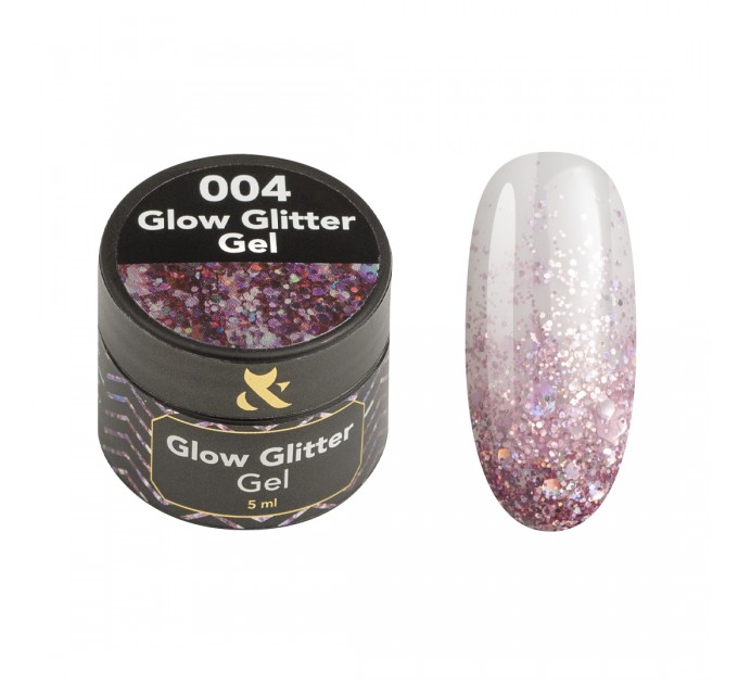 Гель-лак Glow Glitter Gel 004, 5 ml