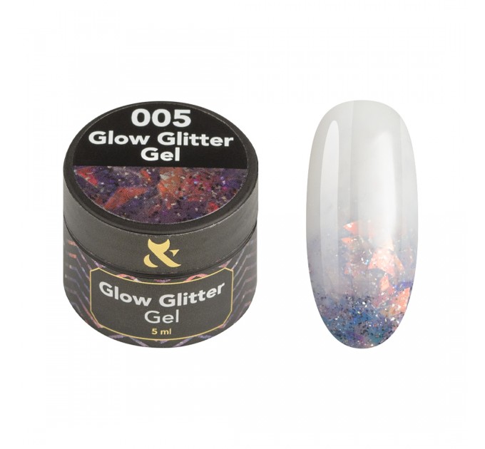 Гель-лак Glow Glitter Gel 005, 5 ml