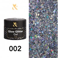 F.O.X gel-polish Glow Glitter Gel 002, 5 ml