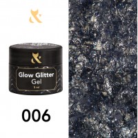 F.O.X gel-polish Glow Glitter Gel 006, 5 ml