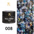 Gel lak Glow Glitter Gel 008, 5 ml