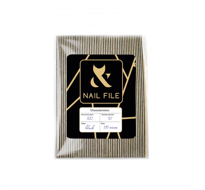Sada náhradních brusných papírů pro pilník F.O.X Reusable Nail Files 100 grit (50 ks), 135 mm