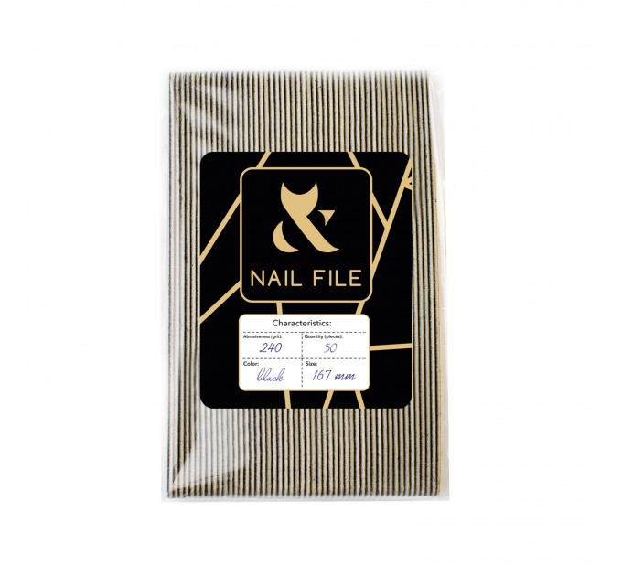 Sada náhradních brusných papírů pro pilník F.O.X Reusable Nail Files 240 grit (50 ks), 167 mm