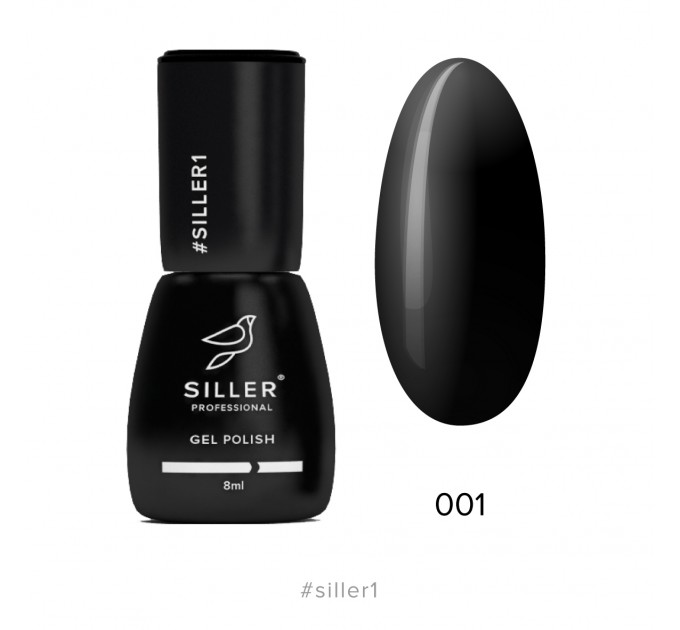 Gel lak Siller 001 (Černá), 8 ml