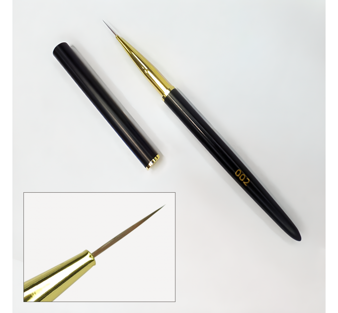 Štětec pro modeláž a design nehtů F.O.X Nail Art Brush 002 "Liner" (dlouhý)