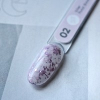 Цветные базы Siller Potal (фиолетово-молочный с фиолетовым поталем) 02, 8 ml