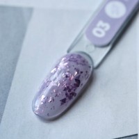 Цветные базы Siller Potal (фиолетовый с фиолетовым поталом) 03, 8 ml