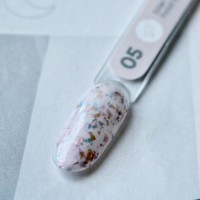 Podkladové barevné UV gely Siller Potal (růžový a mléčný s barevným potalem) 05, 8 ml