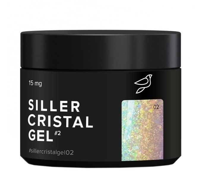 UV Gel Siller Crystal 02 (s duhovým třpytem), 15 ml