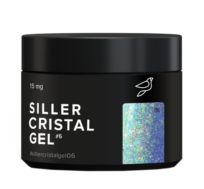 Siller Crystal Gel 06 (с переливающимся цветным глиттером),15 мл