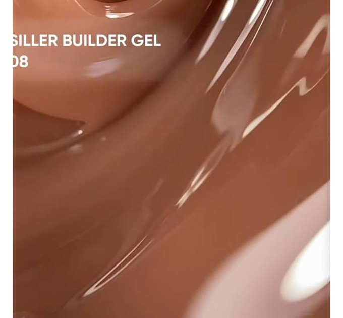 Камуфляжный моделирующий гель Siller Builder Gel 08 (темно-бежевый) 30 мл