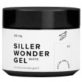 Jednofázový UV/LED gel Siller  Wonder Gel No02 (bílý) 30 ml