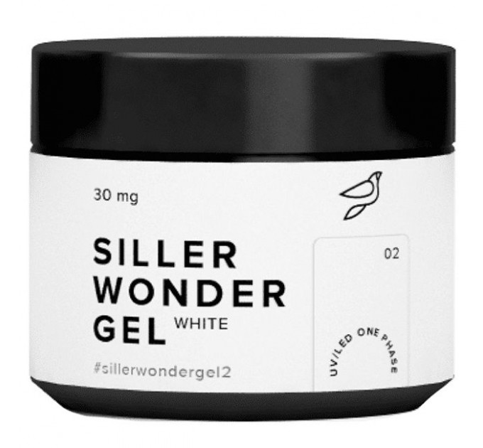 Jednofázový UV/LED gel Siller  Wonder Gel No02 (bílý) 30 ml