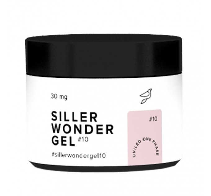 Jednofázový UV/LED gel Siller  Wonder Gel No10 (růžový mráček) 30 ml.