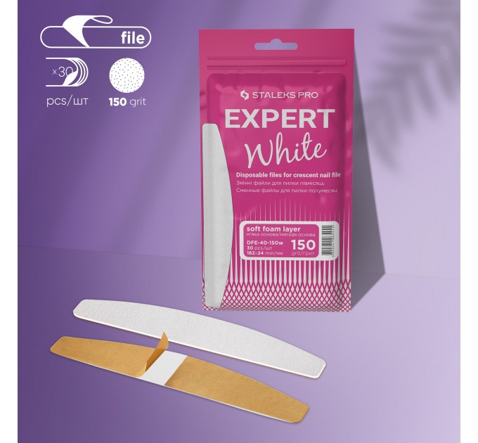 Náhradní brusný papír bílý pro pilník rovný STALEKS EXPERT 20 150 grit (30 ks)